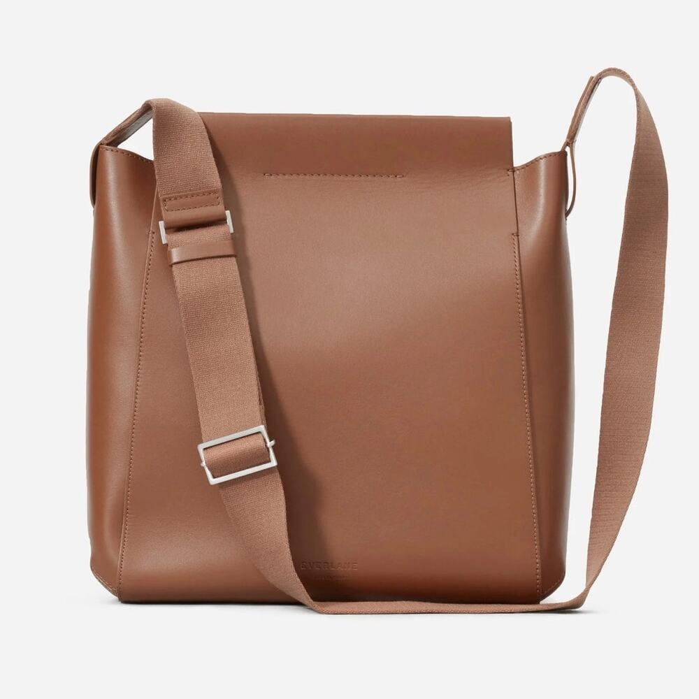 Everlane The Form Cognac Brown Leather Bag